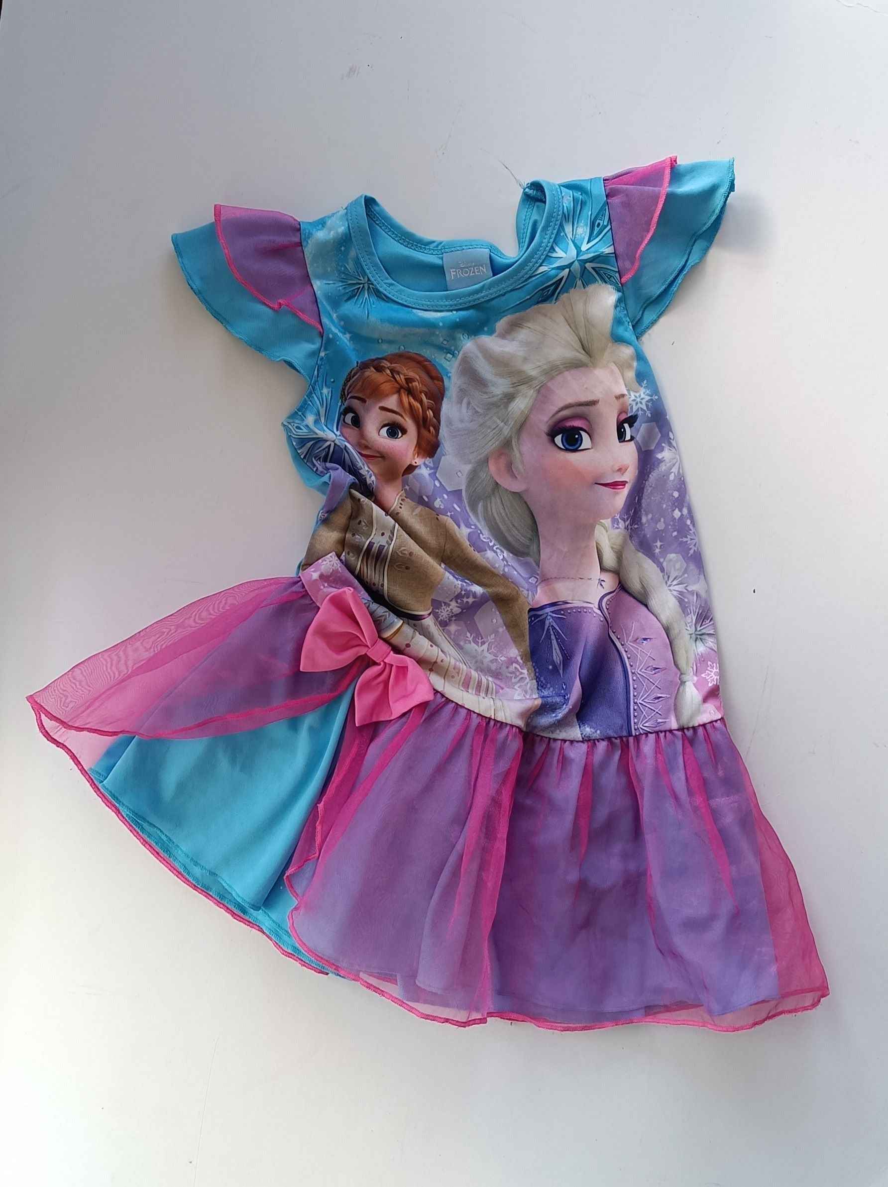 Anna and Elsa satin tulle dress (1)