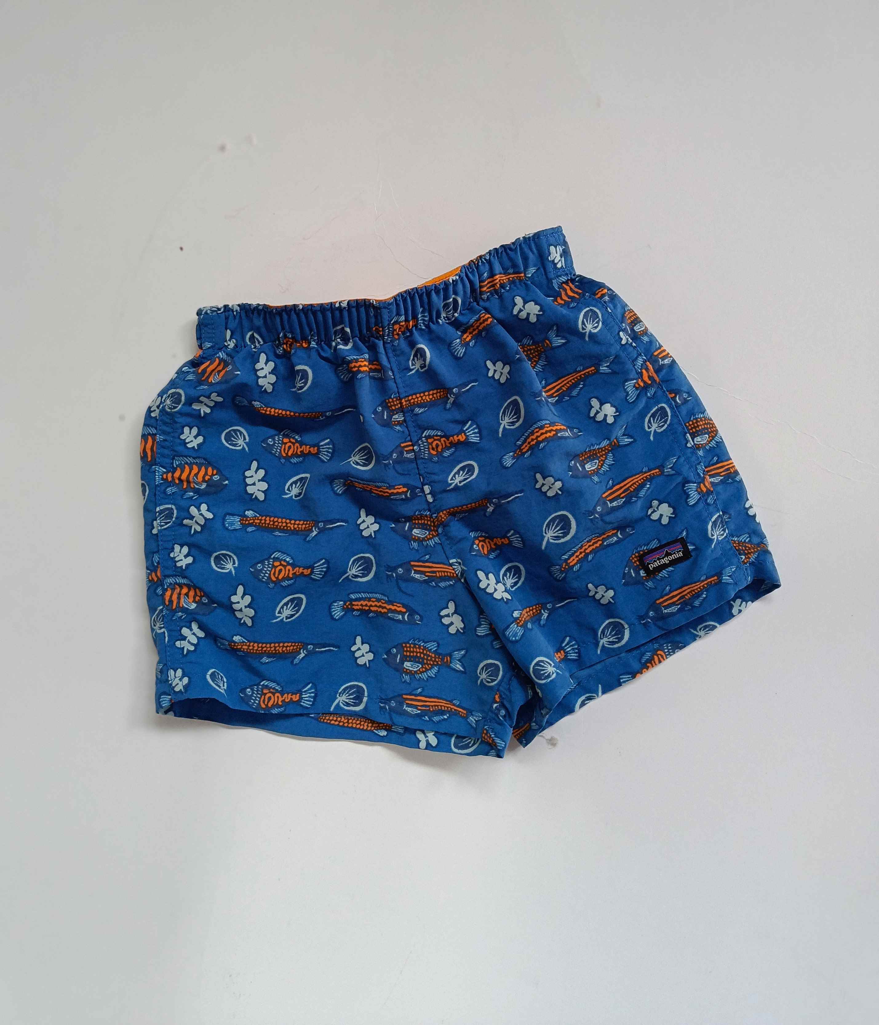 Patagonia baby fish print boardies | 12-18 months - Littlethriftersclub
